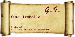 Guti Izabella névjegykártya